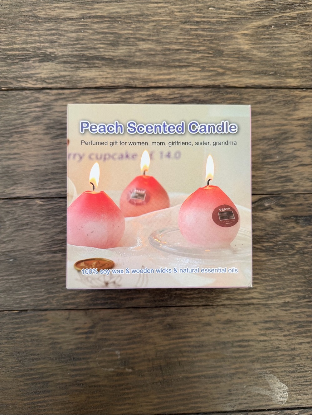 Peach Scented Soy Candle Set 4pc 
New in box